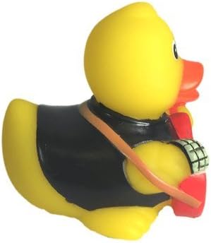 3" Rubber Duck [Sealed Hole, Floats Upright] - Baby Safe Bathtub Bathing Toy - Rock N' Roll Rubber Duck 2