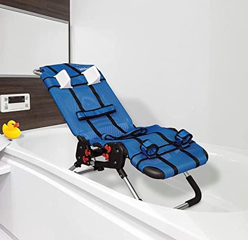 Anchor Pediatric Bath Chair for Kids with Special Needs by Circle Specialty- Adjustable Bath Chair for Children & Teens- Fast-Drying Mesh Fabric, Head Rest, Support Bars, Positioning Straps (X-Small)