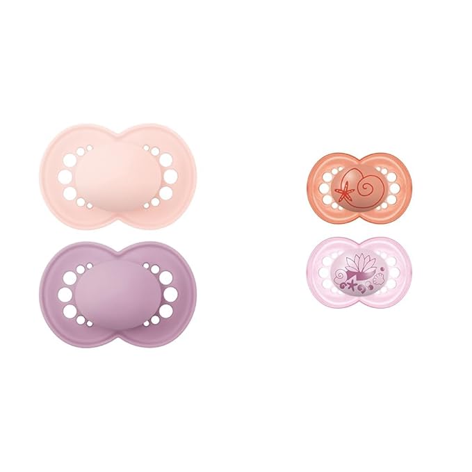 MAM Original Matte Baby Pacifier, Nipple Shape Helps Promote Healthy Oral Development & Original Baby Pacifier, Nipple Shape Helps Promote Healthy Oral Development, Sterilizer Case