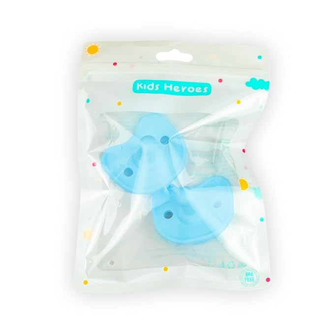 Kids Heroes Baby Pacifiers 0-6 Months, Orthodontic Pacifier Newborn, One-Piece Silicone Pacifier, BPA Free, 2 Pack
