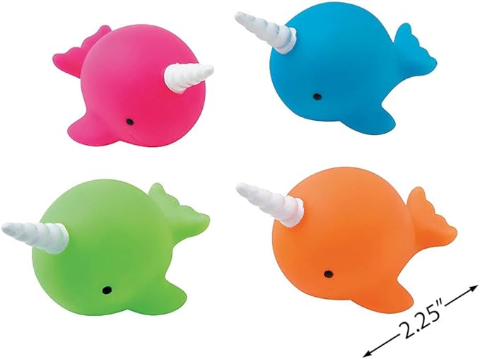 NEON NARWHAL Squirts - Toys - 12 Pieces