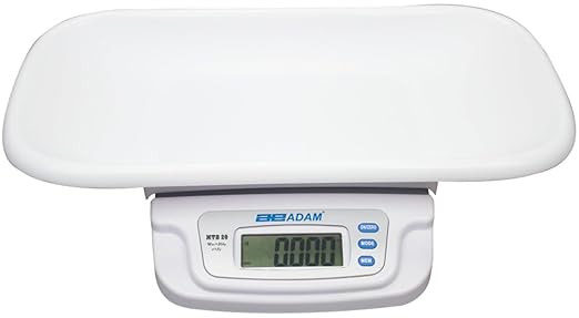 Adam Equipment MTB Baby & Toddler Digital Scale for Babies, Toddlers, Small Pets, Detachable Ergonomic Cradle, Non-Slip Mat, Easy to Use, MTB 20, Weighs up to 44lbs / 20kg