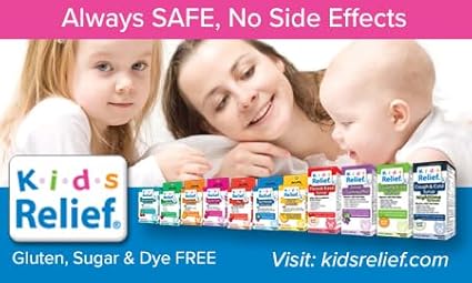 Kids Relief Gas & Colic, Natural Oral Liquid Formula with Dropper, Raspberry Flavor, Gluten and Dye Free, No Sugar, 25mL