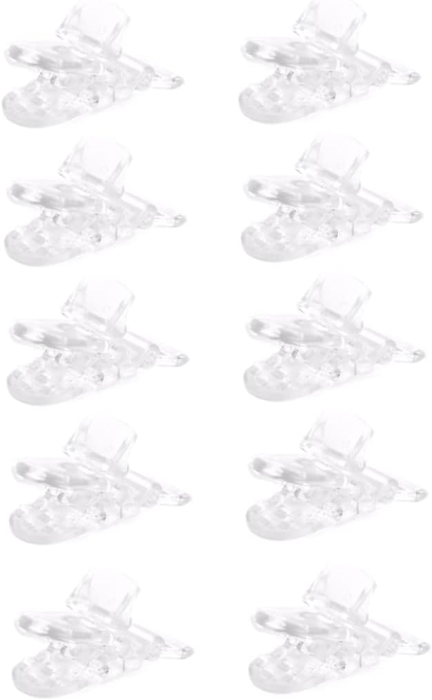 Clear Plastic Clip Pacifier Holder Badge Dummy Clips Crafting Supplies Tool Durable Suspender Clips 10pcs Soother Chains