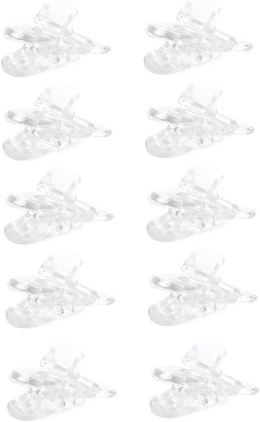 Clear Plastic Clip Pacifier Holder Badge Dummy Clips Crafting Supplies Tool Durable Suspender Clips 10pcs Soother Chains