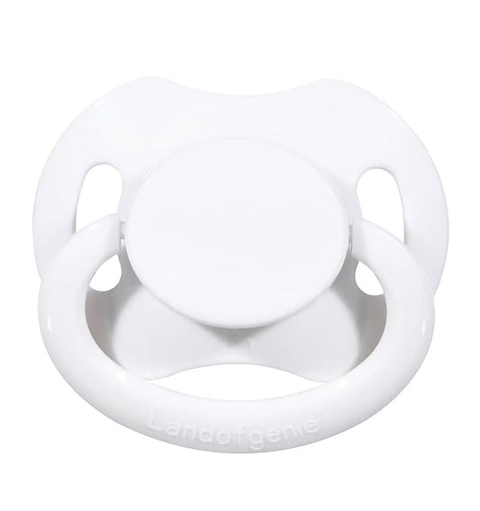 Landofgenie Adult Size Large Shield Pacifiers Bone Shaped Cutie Pacifier White