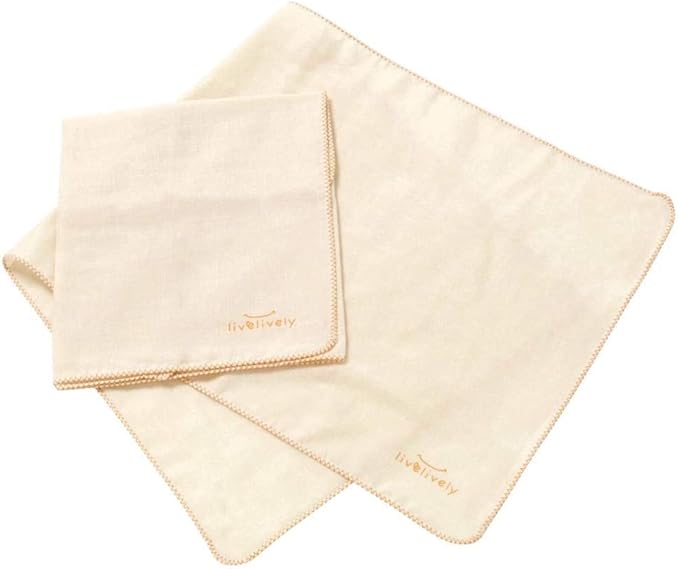 2-pack 100% Natural Organic Cotton Gauze Washcloths Wipes Face Towels for Babies with Sensitive Delicate Skin, Soft Absorbent Premium Ultralight, 34cmx75cm/13.3"x29.5"