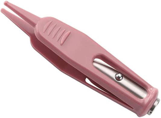 1 Pc Baby Nose Cleaning Clip - LED Light Infant Booger Remover Tweezers Safe Nasal Ear Navel Care Tool Portable Snot Picker for Toddlers Kids Home Travel Use 3.74 x 0.66 In