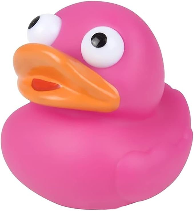 The Dreidel Company Rubber Duck Eye Poppers, Squeeze to Quack, Toy Assortment Duckies for Kids, Bath Birthday Gifts Baby Showers Summer Beach and Pool Activity, 2" (10-Pack)