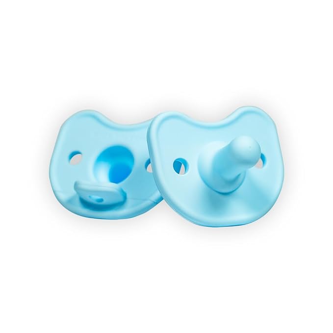 Kids Heroes Baby Pacifiers 0-6 Months, Orthodontic Pacifier Newborn, One-Piece Silicone Pacifier, BPA Free, 2 Pack