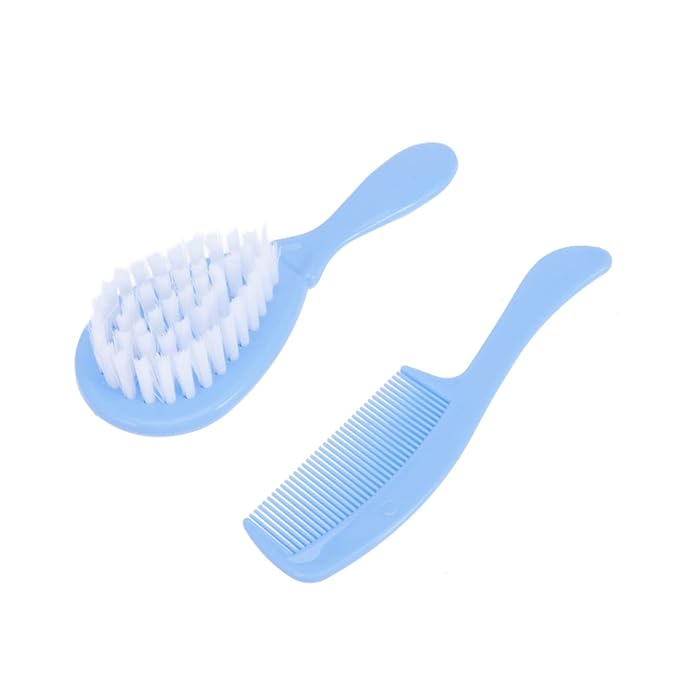 Brush and Comb Set Anti-Static Massage Comb for Boy Girl Circular Tooth Design for Gentle Grooming Bright Color Haircare Kit for Newborns