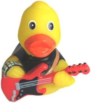 3" Rubber Duck [Sealed Hole, Floats Upright] - Baby Safe Bathtub Bathing Toy - Rock N' Roll Rubber Duck 2