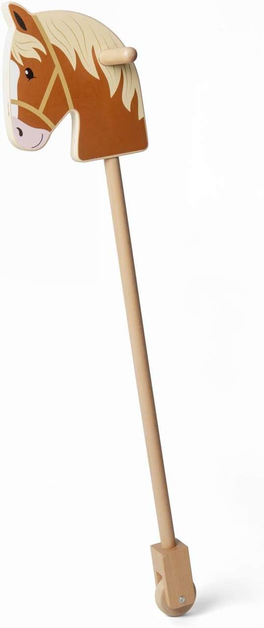Bigjigs Toys Wooden Hobby Horse - Ride On Stick Horses, Pretend Play Pony, Gifts for Toddlers, Sustainably Made with Eco Friendly Wood, Age 18+ Months
