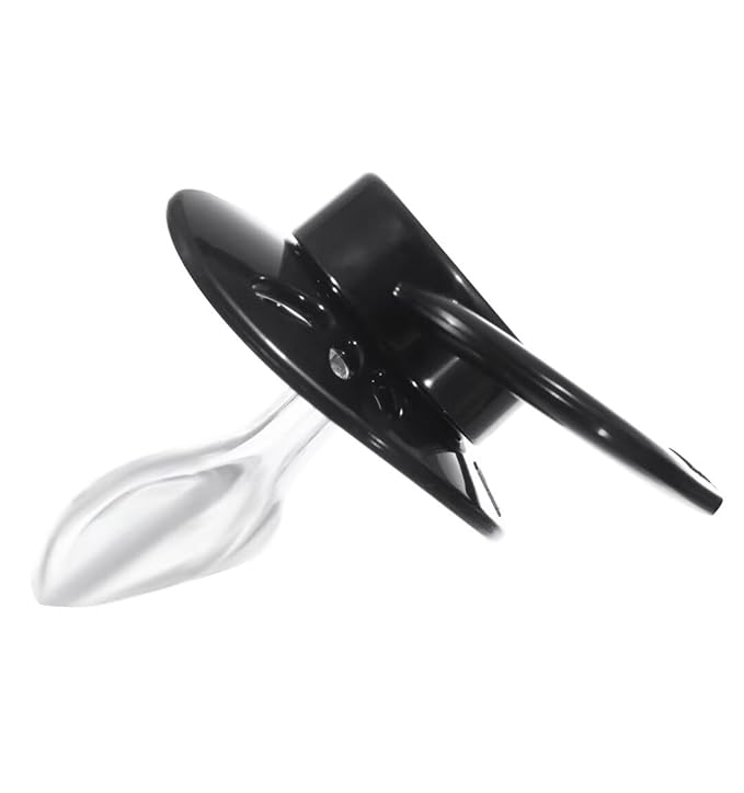 Landofgenie Adult Size Large Shield Pacifiers Butterfly Shaped Cutie Pacifier Black