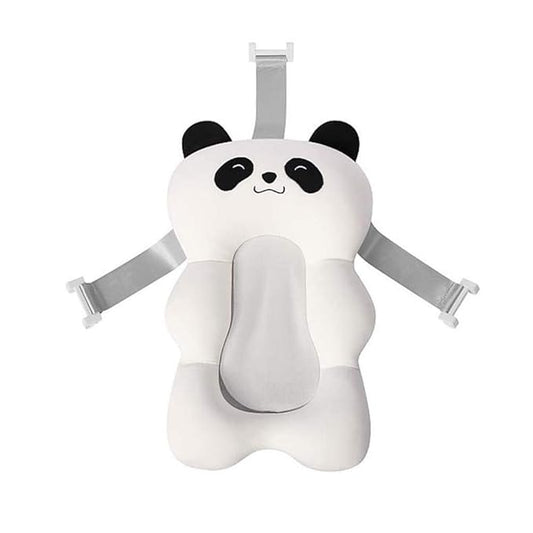 Cute Panda Newborn Baby Bath Mat Floating Foam Baby Tub Pillow Adjustable Non-Slip Bath Seat Pad Bath Cushion for Bathtub for 0-18 Months