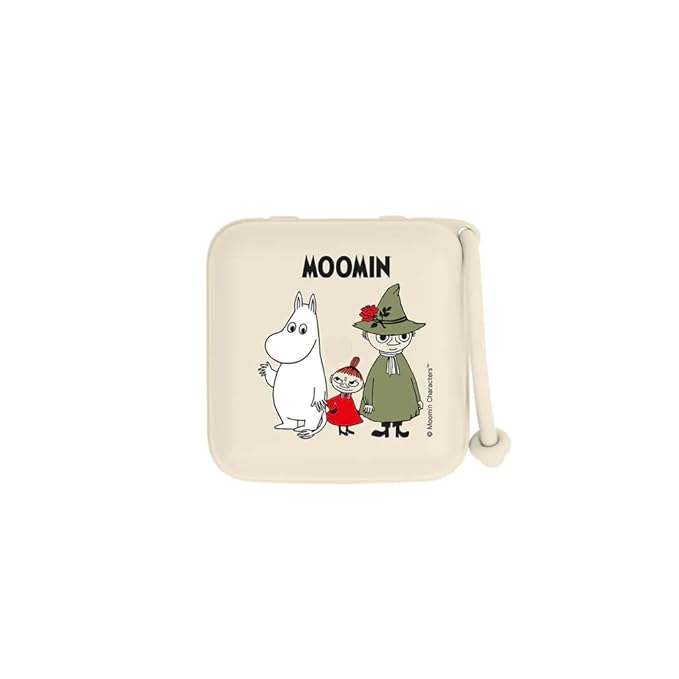 BIBS x Moomins Pacifier Box with Strap. Paci Holder and Steriliser case. 100% BPA Free Food-Grade Material - Ivory
