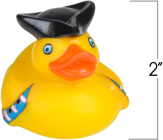 ArtCreativity 12 Pcs Pirate Rubber Ducks - 2 Inch Pirate Ducks for Jeeps, Pirate Party Favors & Decorations, Cute Rubber Ducks Pirate Toys for Bath, Pool, Carnival & Pirate-Themed Parties (Pack of 2)