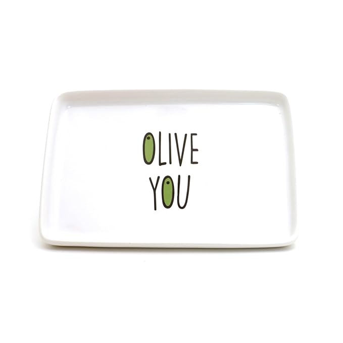 Olive Oil Dipping Dish, Olive You, Ceramic, Lennymud by Lorrie Veasey