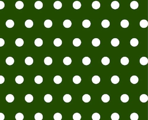 SheetWorld Fitted 100% Cotton Percale Pack N Play Sheet Fits Graco Square Play Yard 36 x 36, Polka Dots Hunter Green, Made in USA