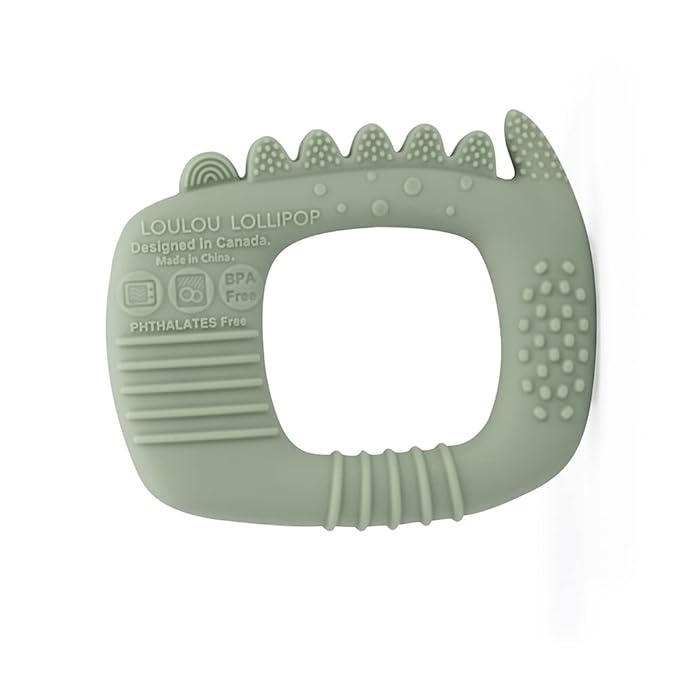 Loulou Lollipop Wild Silicone Baby Teether - Alligator Sage