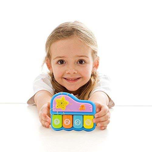 WEofferwhatYOUwant Baby Piano – Interactive Musical Toy for Babies 6+ Months with Lights Lullabies and 4 Play Modes, BPA-Free Portable Keyboard with Auto Shutoff Night Star Projector Gift for Toddlers