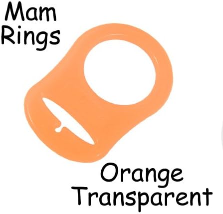 10 MAM Ring Button Style Pacifier Adapter (Orange)
