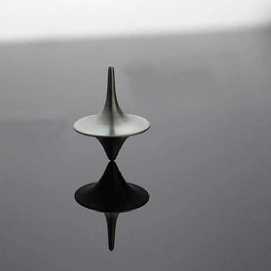 Silver Spinning Top,Portable Precision Metal Spinner Top Premium Exquisite Perfect Balance Desktop Gyro Toys Vintage Totem Zinc Alloy Toy Spinning Top Desk, Novelty Spinning Tops