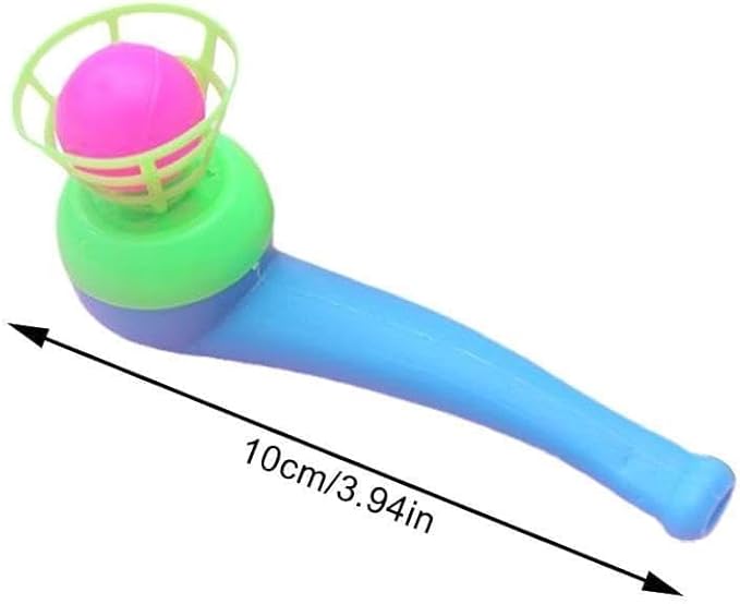 4Pcs Ball Blowing Floating Blow Pipe Balls, Floating Ball for Birthday PartyBalance Game (Random Color)