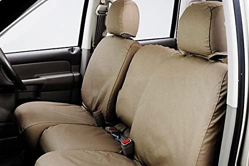 Covercraft Custom-Fit Front Bucket SeatSaver Seat Covers - Polycotton Fabric, Taupe