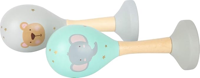 Small Foot 11886 Music Rattles, in Soft Pastel Colours and a Child-Friendly Design, for Babies and Infants Toys