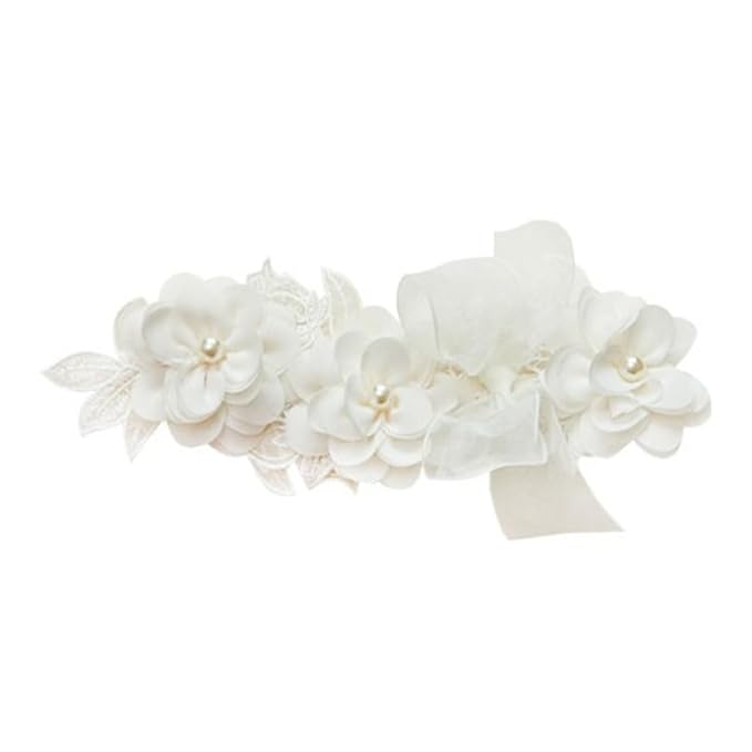 Lace Big Bow Baby Girls Headband Floral Hair Band Toddlers Newborn Infants Christening Baptism Party Hair Accessories for 0-36 Months Elastics Hairband (Style 4)