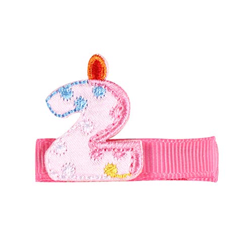 Baby Birthday Hair Clips Pin Birthday Girls Hairclips Cake Crown Girls Hairpin JBC34 (Set-B2)
