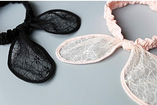 2-Pack Easter Bunny Headbands Rabbit Ears Lace Elastic Bow - Cute Stretch Hairbands for Baby Girls , Newborn,Toddler and Children (2 Colors)