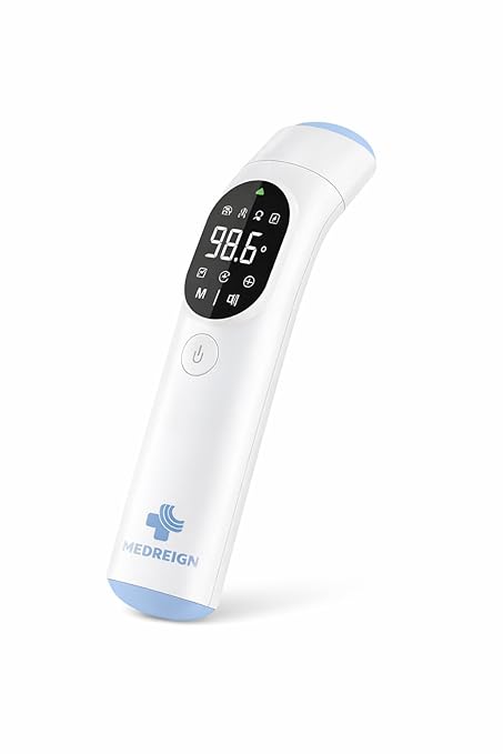 Instant No-Touch Thermometer for Babies & Adults - Fast, Accurate Fever Detection in 1 Second (3-in-1 Forehead, Ear & Object Mode)