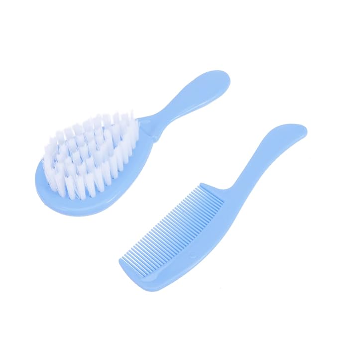 Toyvian Baby Brush and Comb Set for Newborns and Toddlers Anti-Static Massage Comb with Safe Rounded Teeth Promotes Scalp Circulation Bright Colors for Infant Grooming Care