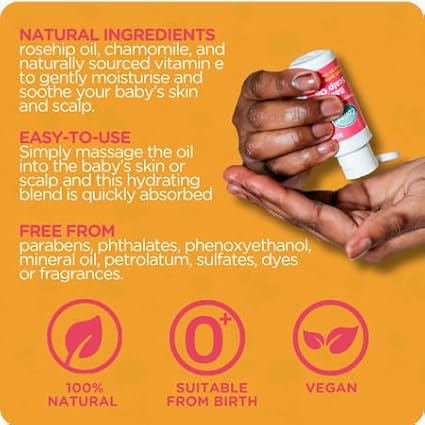 Colief Baby Scalp Oil & Baby Face Balm | Soothing Moisturizing Oil and Balm for Babies Scalp and Skin | Preventative of Itchy, Flaky, Dry, Damaged Skin on Infants | Rosehip Oil and Chamomile