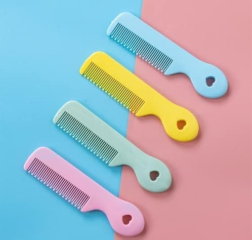 8Pcs Colorful Round Tip Bristles Baby Cute Comb Baby Grooming For Sensitive Scalp Skin, for Nursery Newborn Infant Girl Boy Kids Comb Baby Grooming and Healthcare Kits