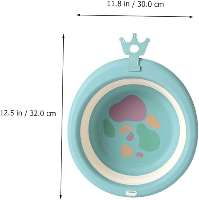 FOMIYES Collapsible Wash Basin Portable Boy Girl Face and Foot Basin Cartoon Design Lightweight Silicone with Capacity for Easy Use at Home Outdoors
