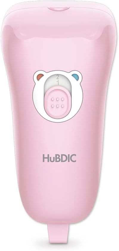 HubiBaby Baby Nail Trimmer Electric, Nail File Baby Nail Clippers, Safe 2 Speed Trimmer with Skin Guard, Rechargeable and Portable, Safe for Newborn, Infant, Toddler, and Adults (Pink)