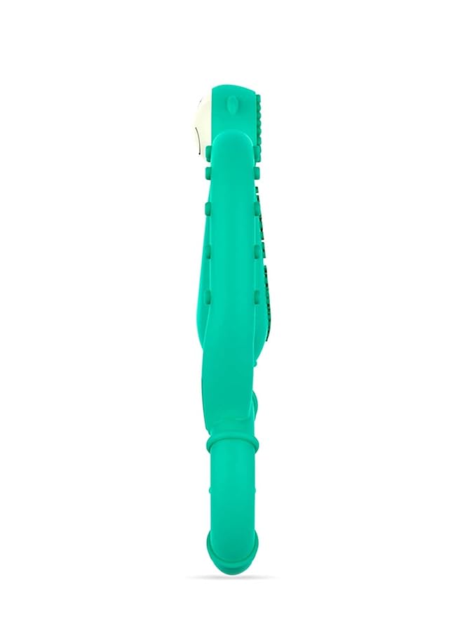 Matchstick Monkey Silicone Mini Teether & Gel Applicator – Silicone Baby Teether, Easy-to-Grip, BPA-Free, Supports Self-Soothing & Early Brushing, 3 Months+, 4 Inches, Green