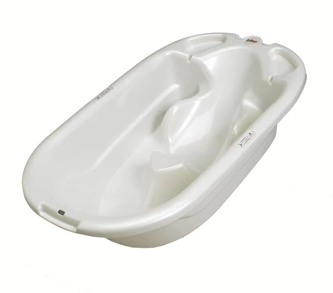 EuroBath 2-Stage Baby Bath Tub, White - Large, Long Lasting Baby Essentials, Must-Have Baby Bathtub, Newborn Essentials, Infant Bathtub & Baby Care Products for Registry