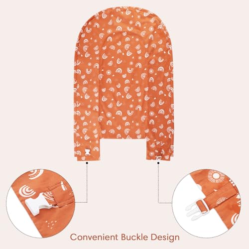 Lounger Cover, Nest Cover, Portable Nest Soft & Breathable Cotton Infant Floor Seat (Rainbow Pattern)
