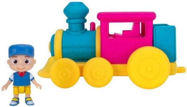 CoComelon Official Musical Vehicle Collection - School Bus, Family Fun Car, Alphabet Train & Tractor Toys