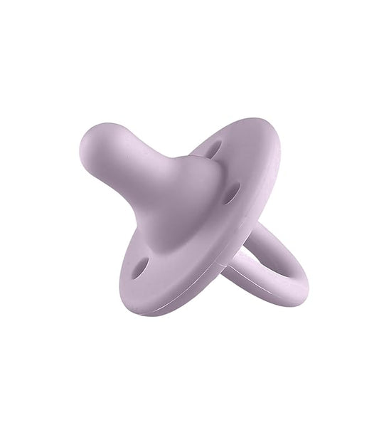 Lee Lee and Me Newborn Pacifier - Flo - 100% Medical Grade Silicone Paci - Breast-Like Nipple for Natural Latch - BPA-Free - Size 0-18 Months