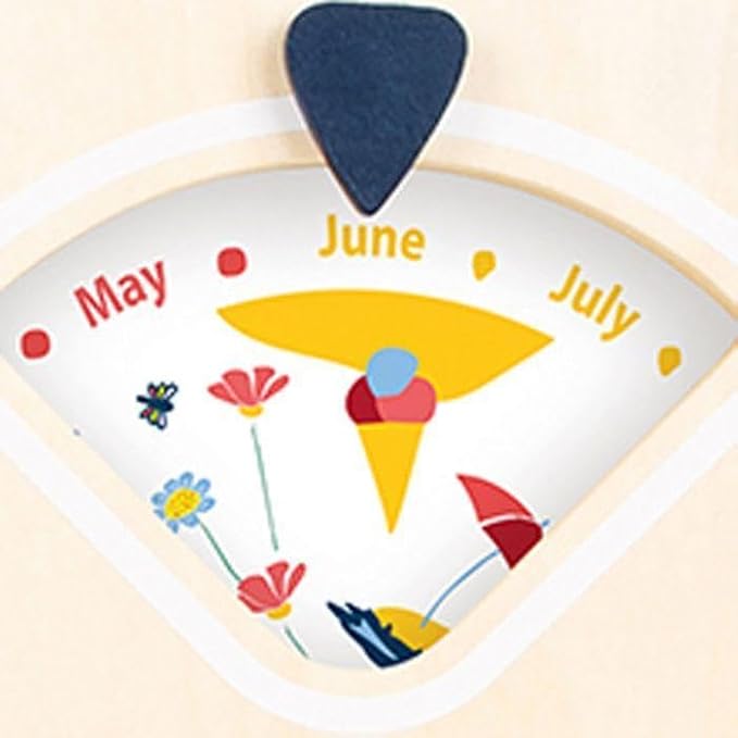 Small Foot 11625 Board Educate Made of FSC-Certified Wood, Learn time, Weather, Days, & Much More, Ages 3+ Toys