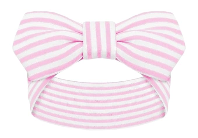 Creative Knitwear Florida State Seminoles Infant Girls Pink/White Striped Hair Knot Headband Embroidered Logo - Size Newborn - 4T