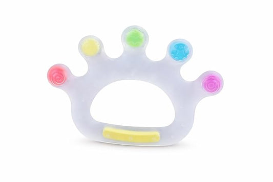 Candy Crown Teether – 100% Food Grade Silicone Baby Teething Toy | 4 Textured Surfaces for Gum Relief | Lightweight Easy Grip | BPA-Free, Phthalate-Free | Sensory Teether Toy 3-36 Months