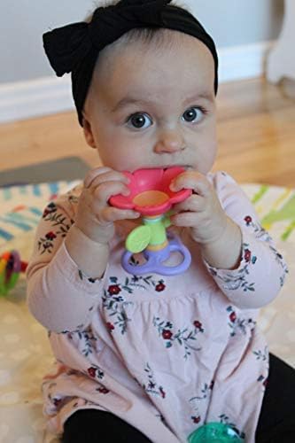 Royal- Floral Baby Teething Toy with Different Textures - Develops Coordination and Motor Skills