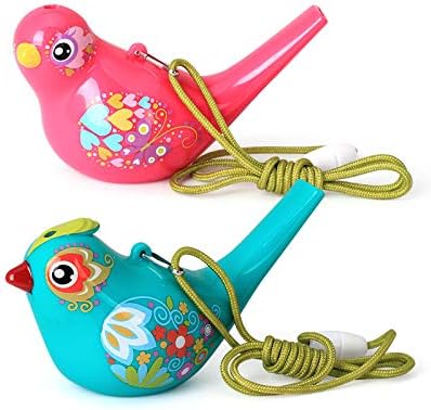 1Pcs Coloured Drawing Water Bird Whistle Bathtime Musical Toy for Kids Early Learning Educational Children Gift Toy Musical Instrument