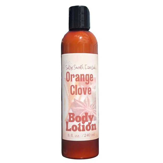 Orange Clove Body Lotion - - Exquisite Comforting Sensual Scent infused with Essential Oils, Avocado & Jojoba Oils for all day Skin Hydration. (4 oz)